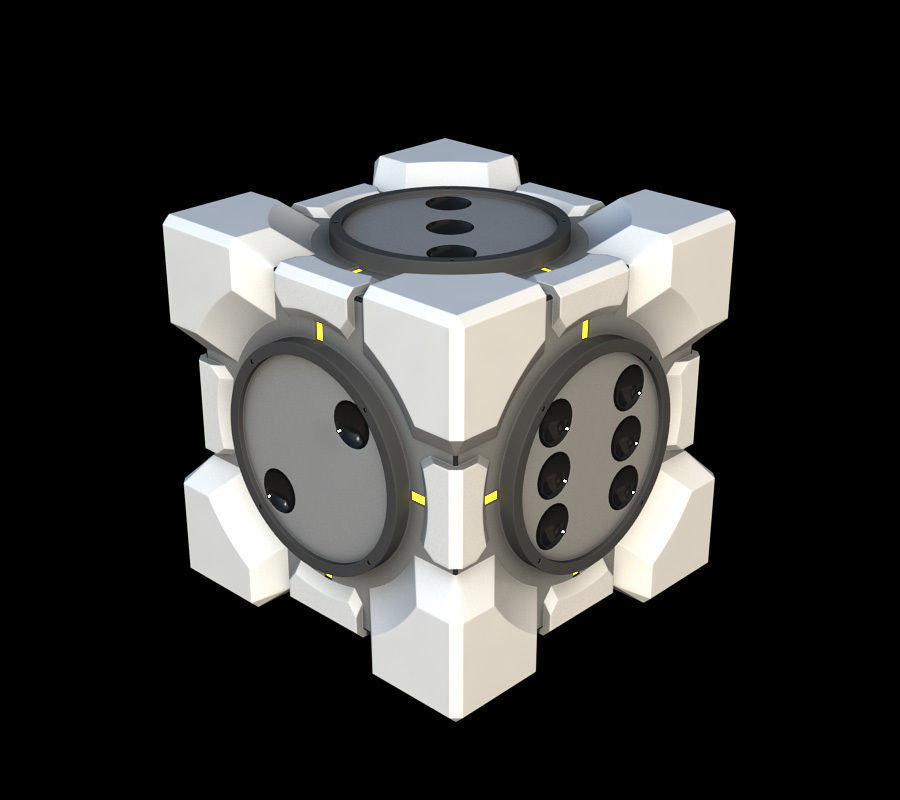 Portal 2 Cube Dice Free 3D print model_1