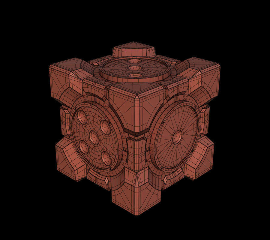 Portal 2 Cube Dice Free 3D print model_4