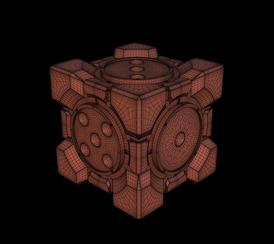 Portal 2 Cube Dice Free 3D print model_5