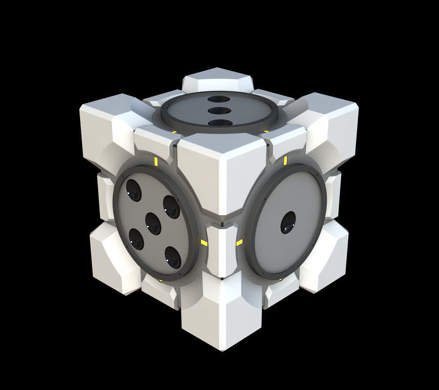 Portal 2 Cube Dice Free 3D print model_0