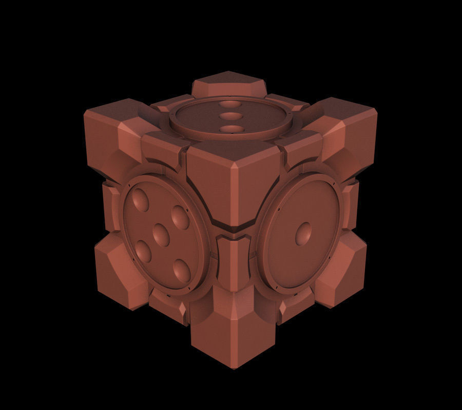 Portal 2 Cube Dice Free 3D print model_3