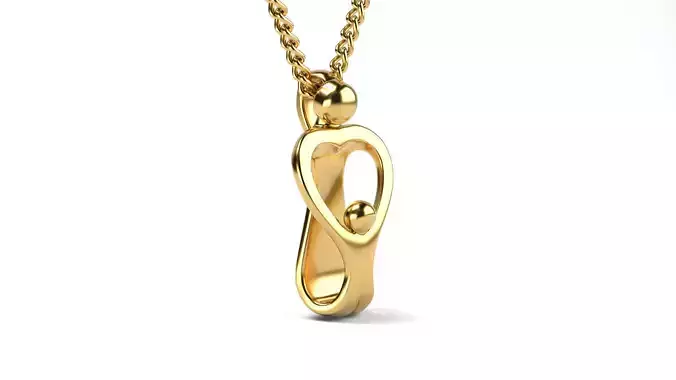 Mother and child pendant 3D print model