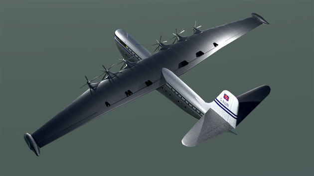 SARO PRINCESS FLYING BOAT Free low-poly 3D model_4