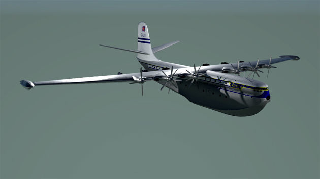 SARO PRINCESS FLYING BOAT Free low-poly 3D model_2