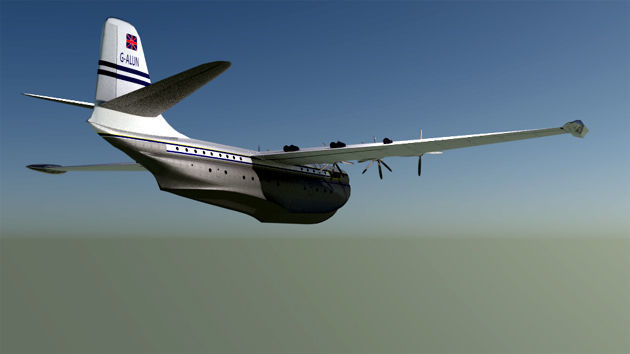 SARO PRINCESS FLYING BOAT Free low-poly 3D model_3