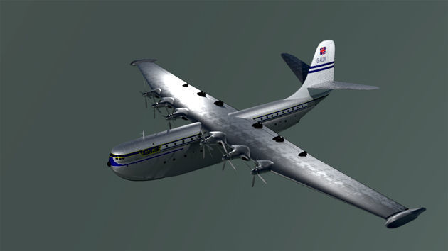 SARO PRINCESS FLYING BOAT Free low-poly 3D model_1