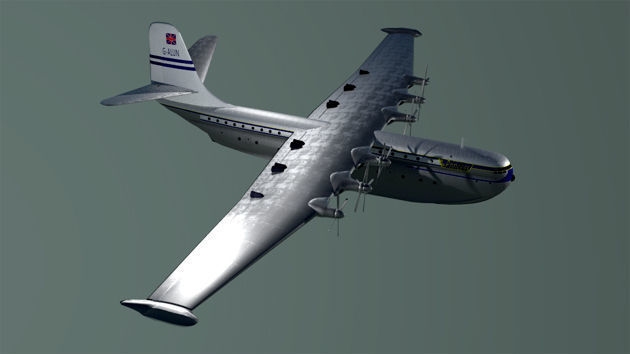 SARO PRINCESS FLYING BOAT Free low-poly 3D model_5