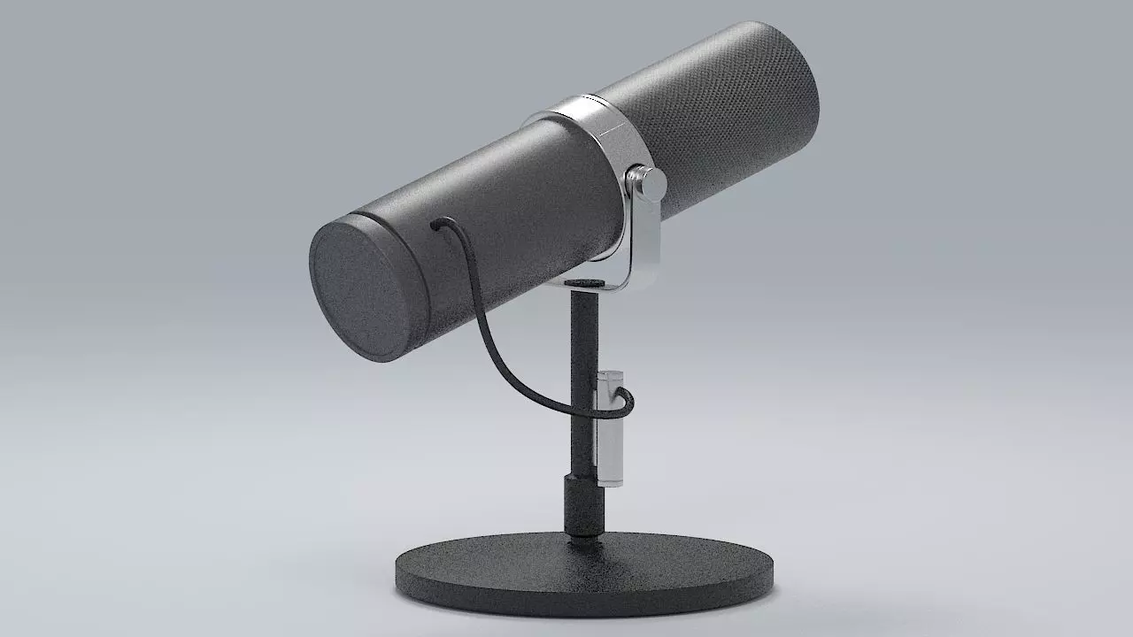 Studio Stage Microphone Low-poly 3D model
