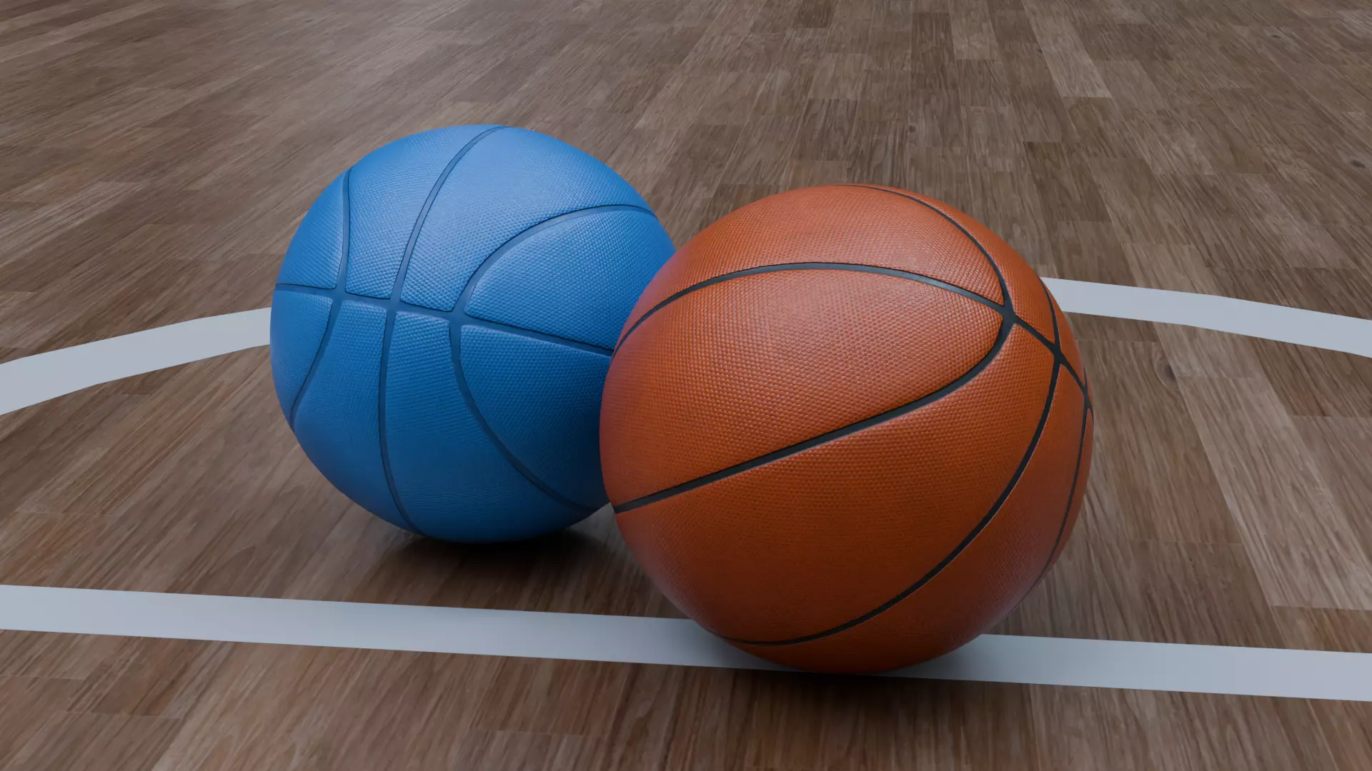 Professional Basketball - Game Ready 3D Model Low-poly 3D model