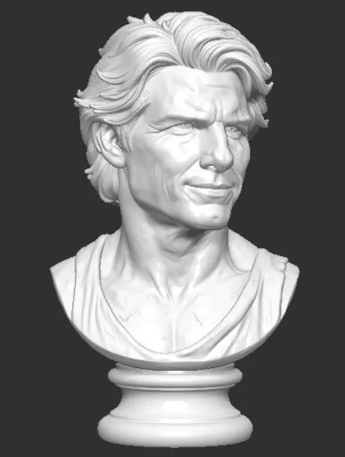 Tom Cruise bust models for 3D printing Free 3D print model