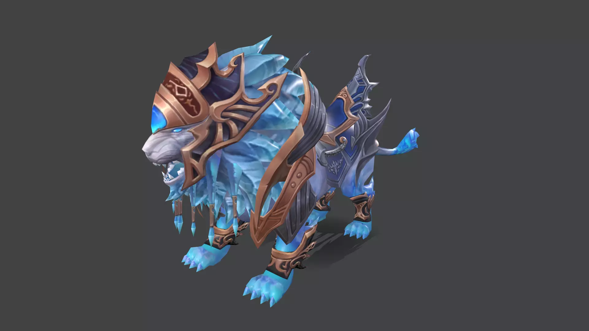 Lion mount Low-poly 3D model