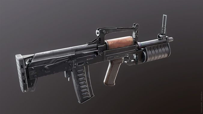 OTs-14 Groza Low-poly 3D model