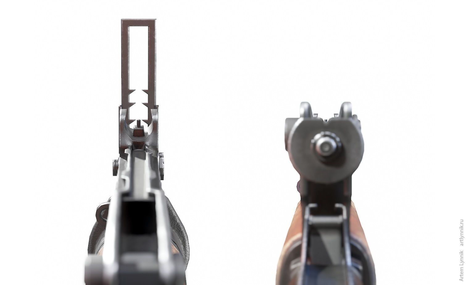 OTs-14 Groza Low-poly 3D model_8