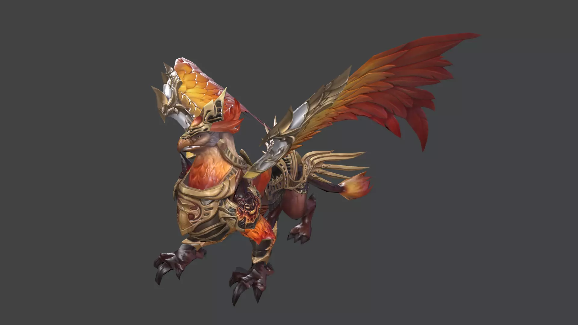 Qiongqi Beast Mount Animation Low-poly 3D model