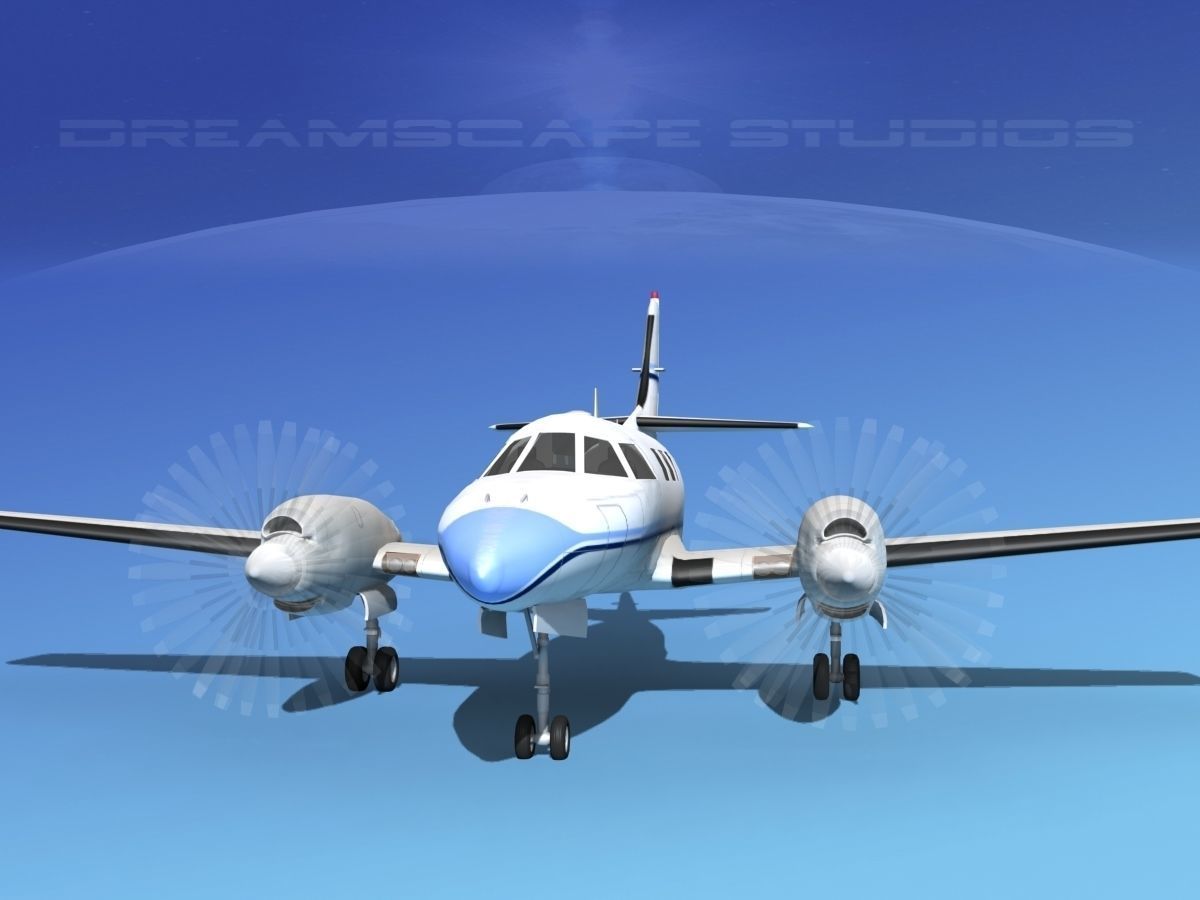 Swearingen SA226-T Merlin III V02 3D model_1