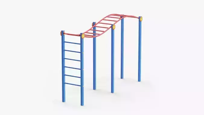 Monkey Bars Wave 01 Red