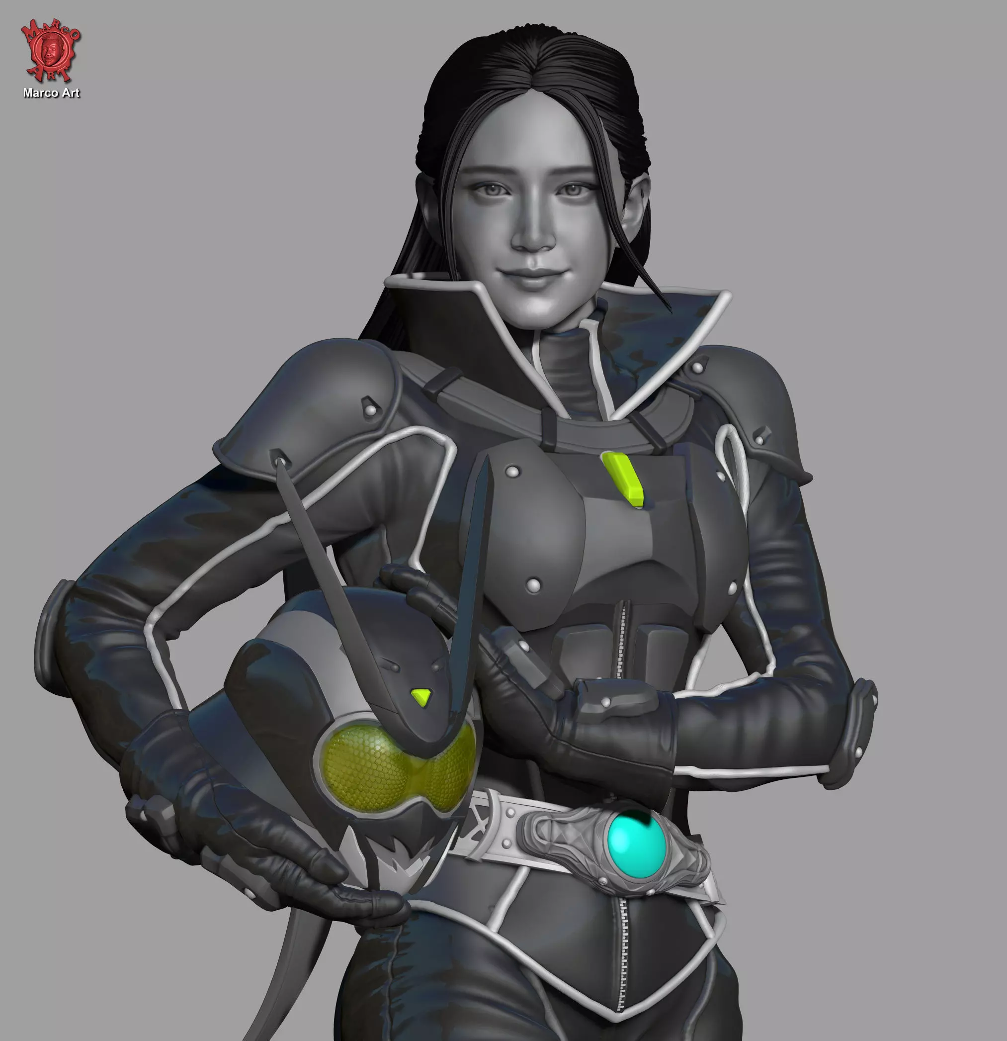 Kamen Rider Eins Pose B 3d stl file 3D print model