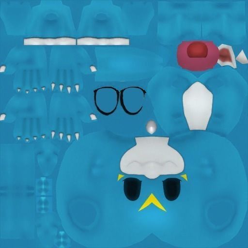 Veemon face with two eyes Free 3D model_4