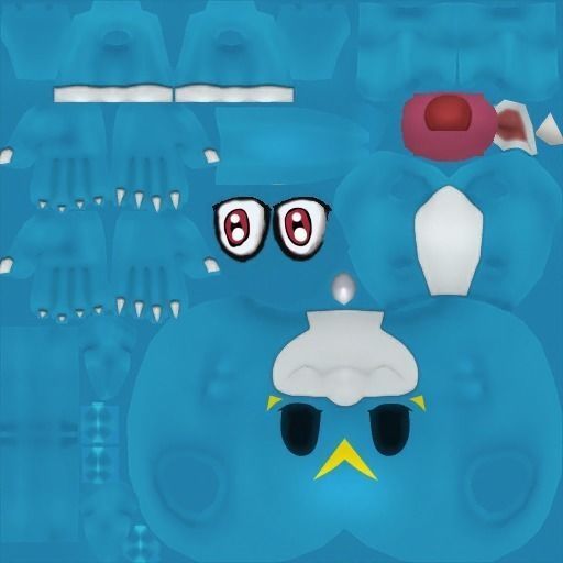 Veemon face with two eyes Free 3D model_3