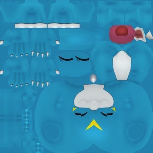 Veemon face with two eyes Free 3D model_2