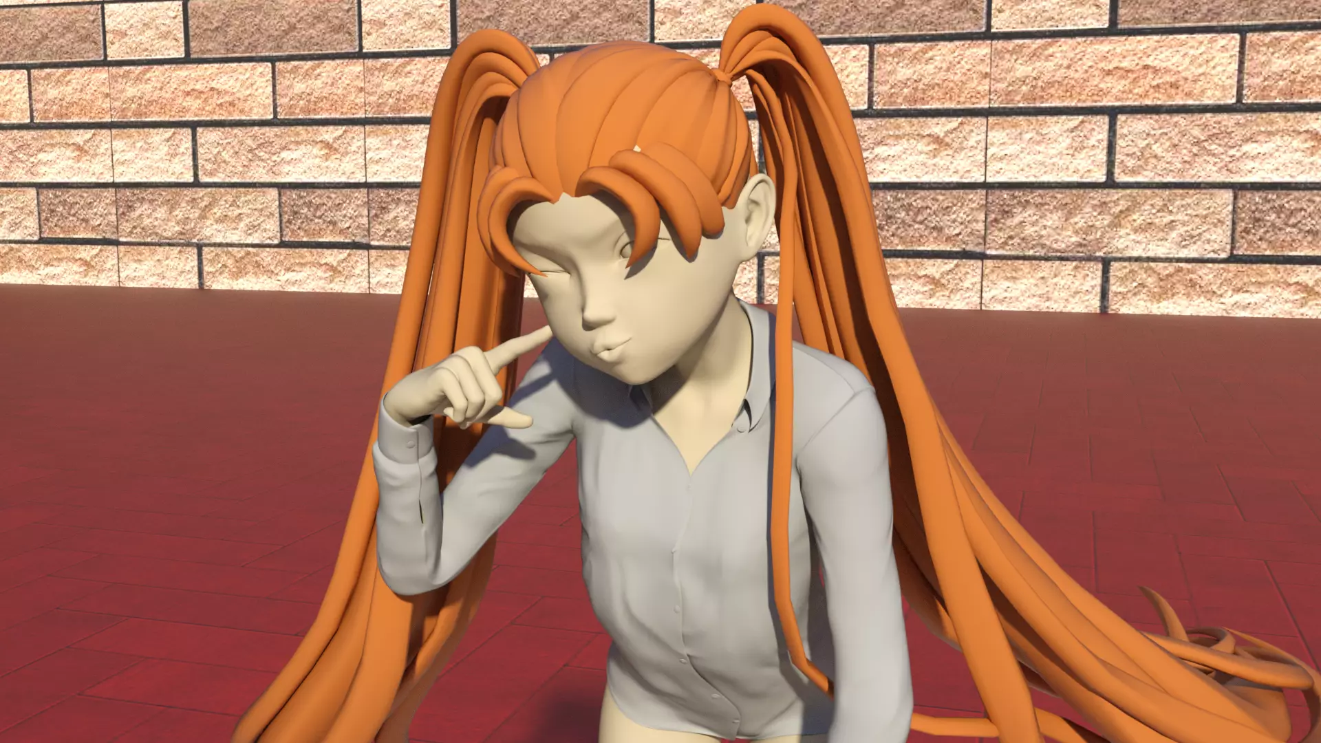 Cute Manga Girl 3D print model