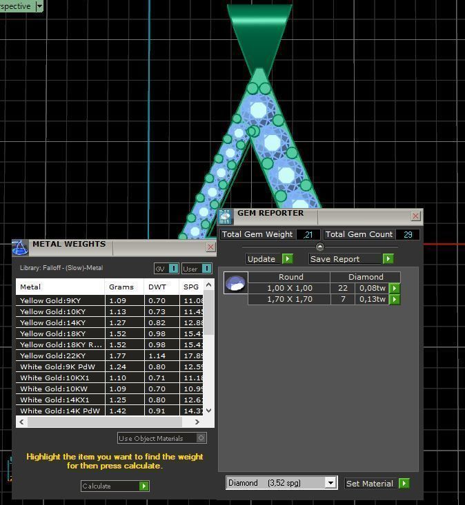 Letter A Diamond Golden Necklace 3D print model_10