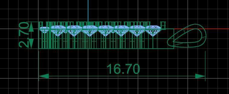 Letter A Diamond Golden Necklace 3D print model_8