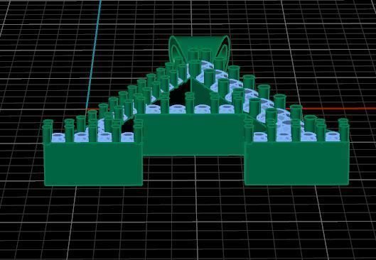 Letter A Diamond Golden Necklace 3D print model_7