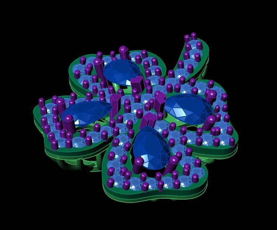 Tiffany 4 Leaf Clover Necklace 3D print model_5