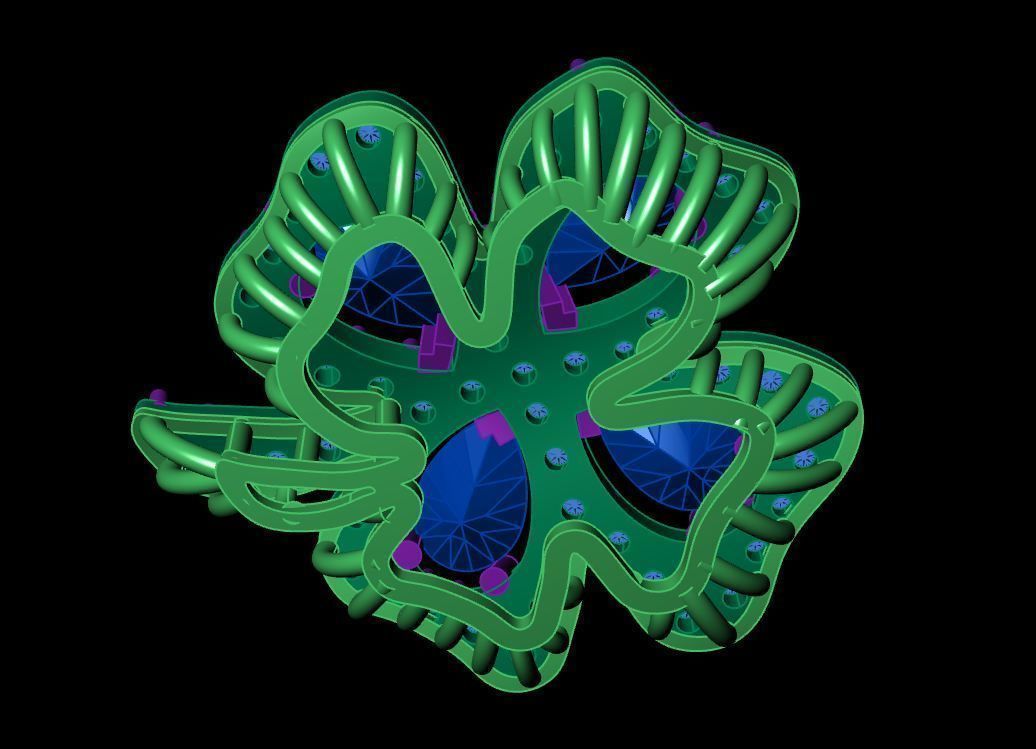 Tiffany 4 Leaf Clover Necklace 3D print model_6