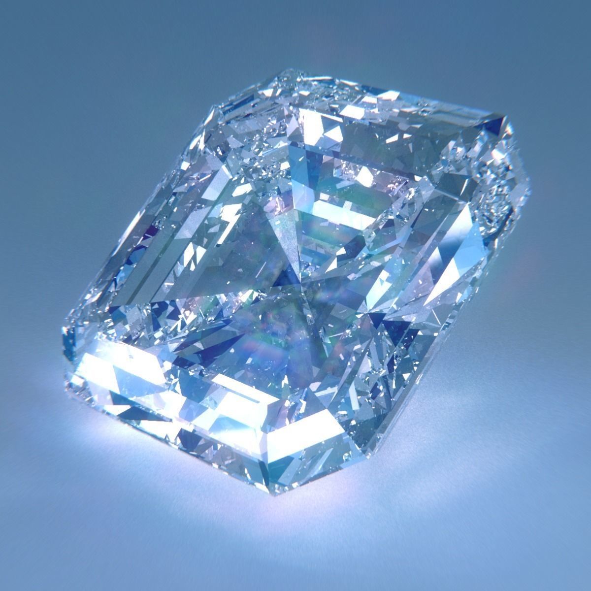 Diamond Asscher Cut 3D model_0
