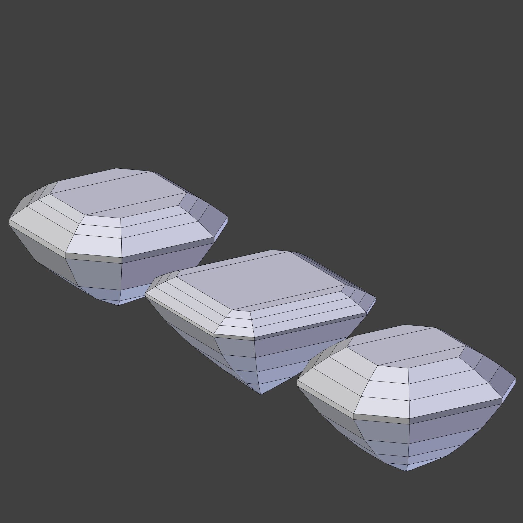 Diamond Asscher Cut 3D model_3