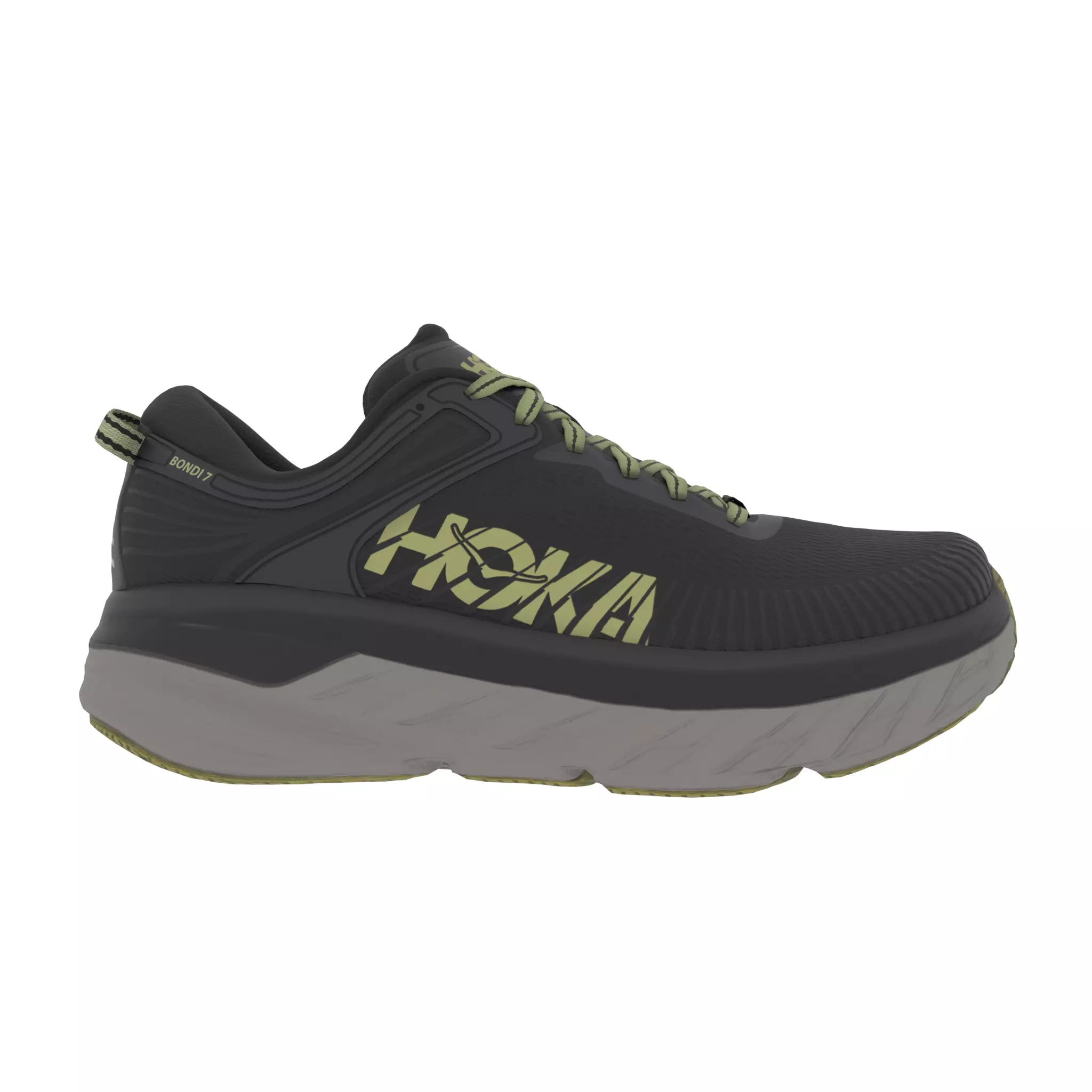 Hoka Bondi 7 Blue Graphite Butterfly Low-poly 3D model