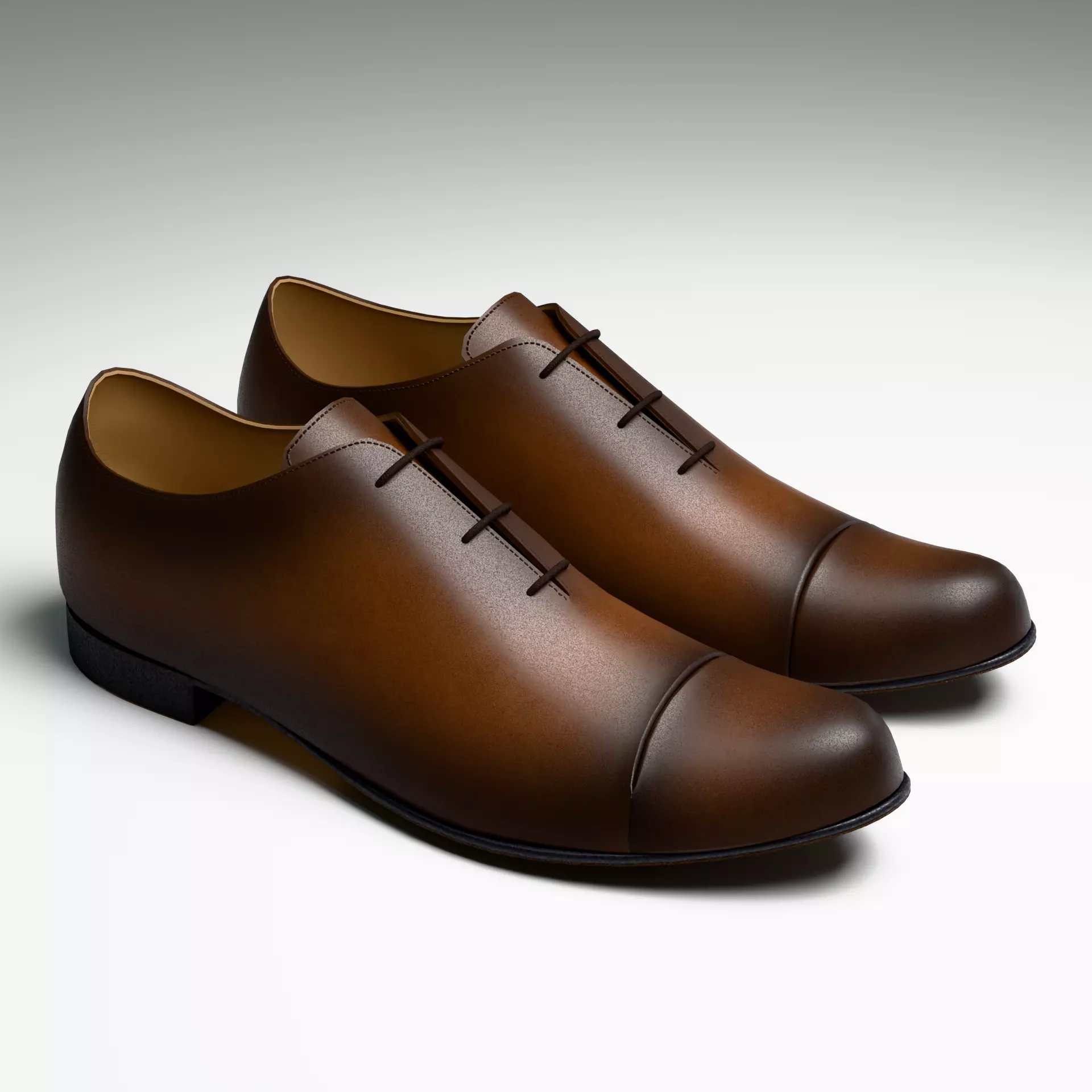Berluti Alessandro Gaspard Galet Neo Oxford Shoe Low-poly 3D model