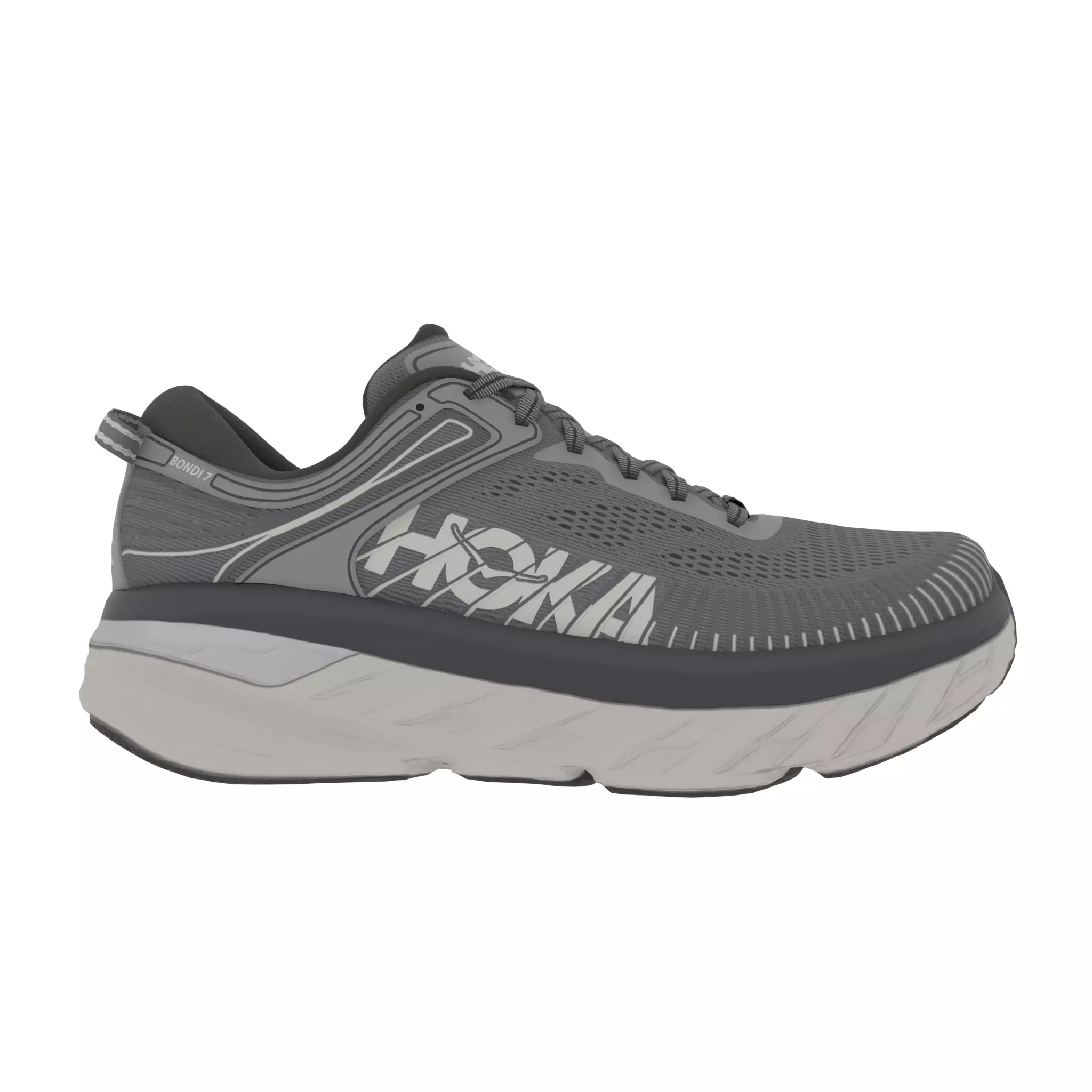 Hoka Bondi 7 Wild Dove Dark Shadow Low-poly 3D model