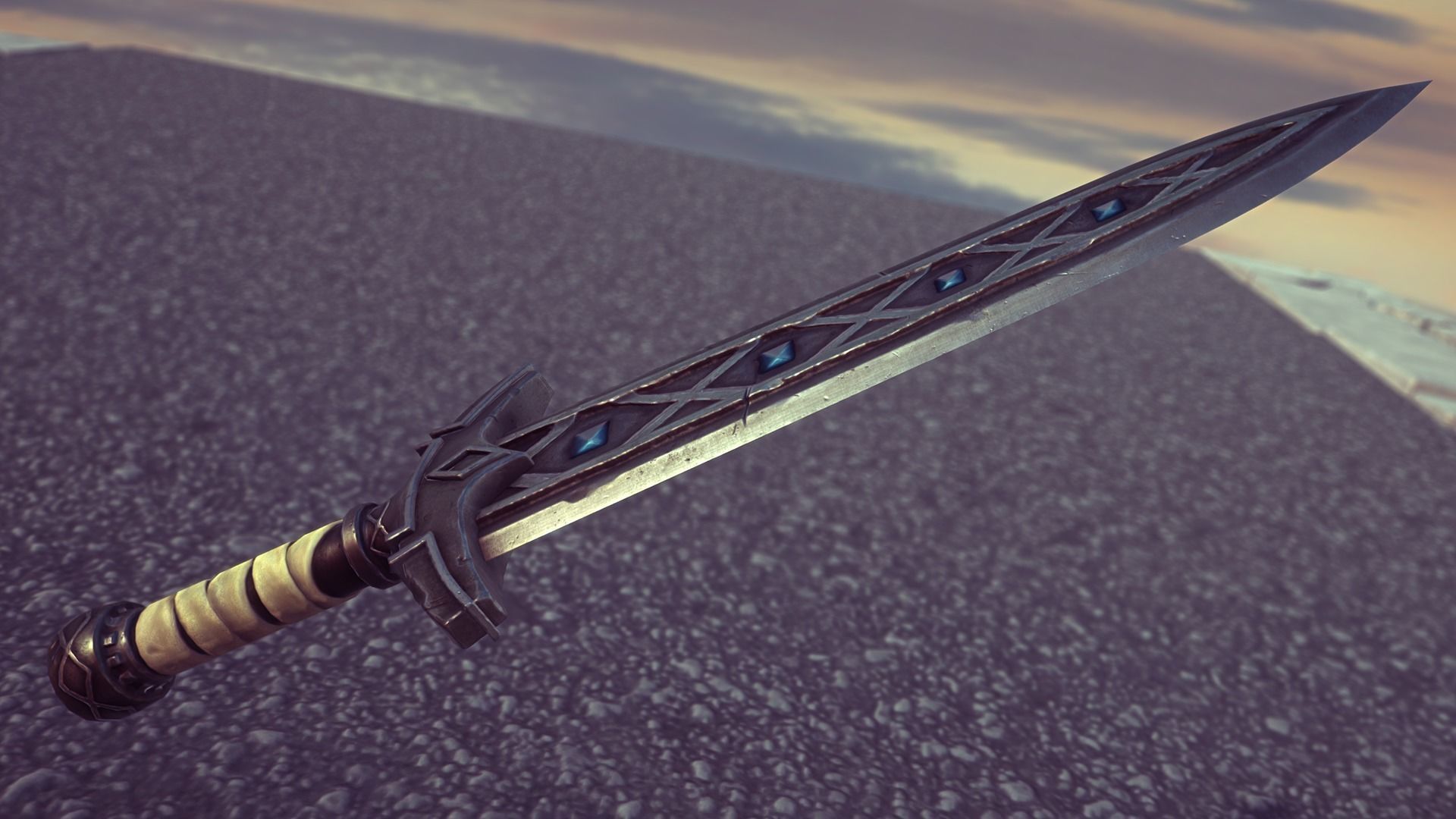 Fantasy Dagger Low-poly 3D model_7