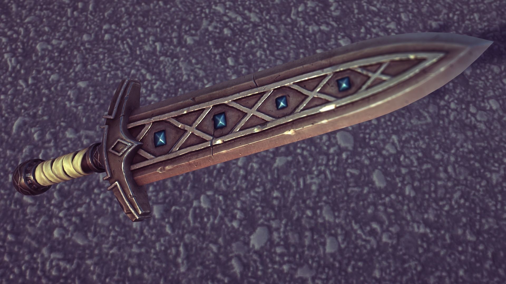 Fantasy Dagger Low-poly 3D model_6