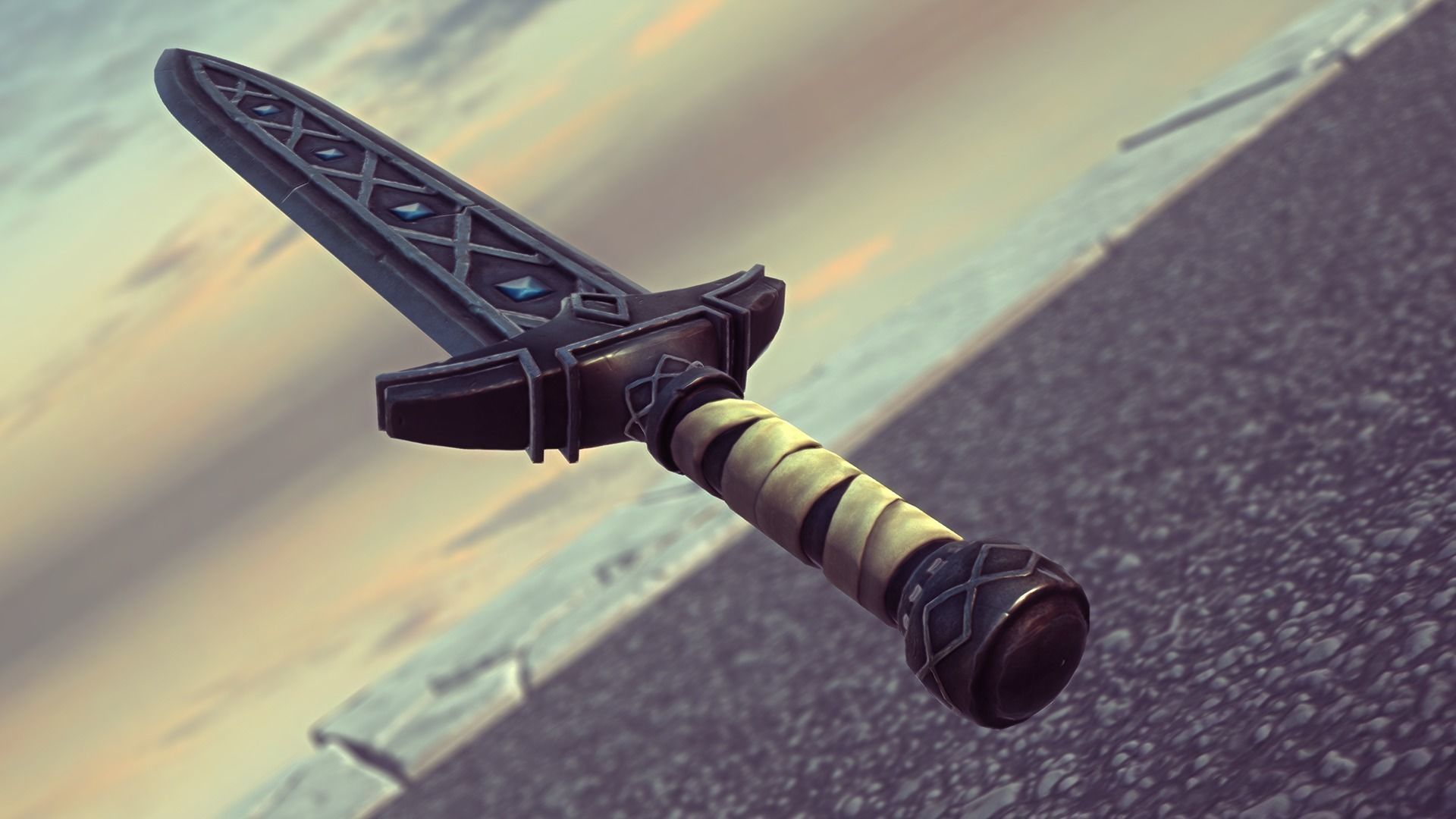 Fantasy Dagger Low-poly 3D model_4