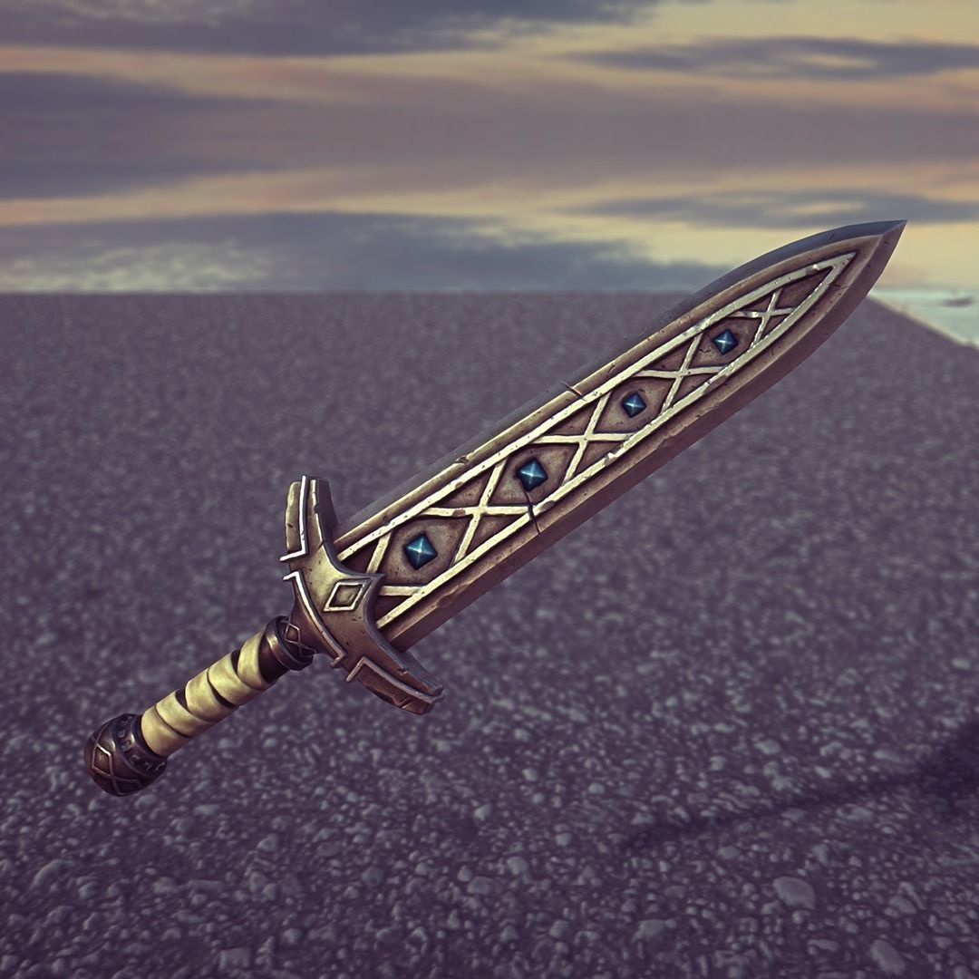 Fantasy Dagger Low-poly 3D model_3