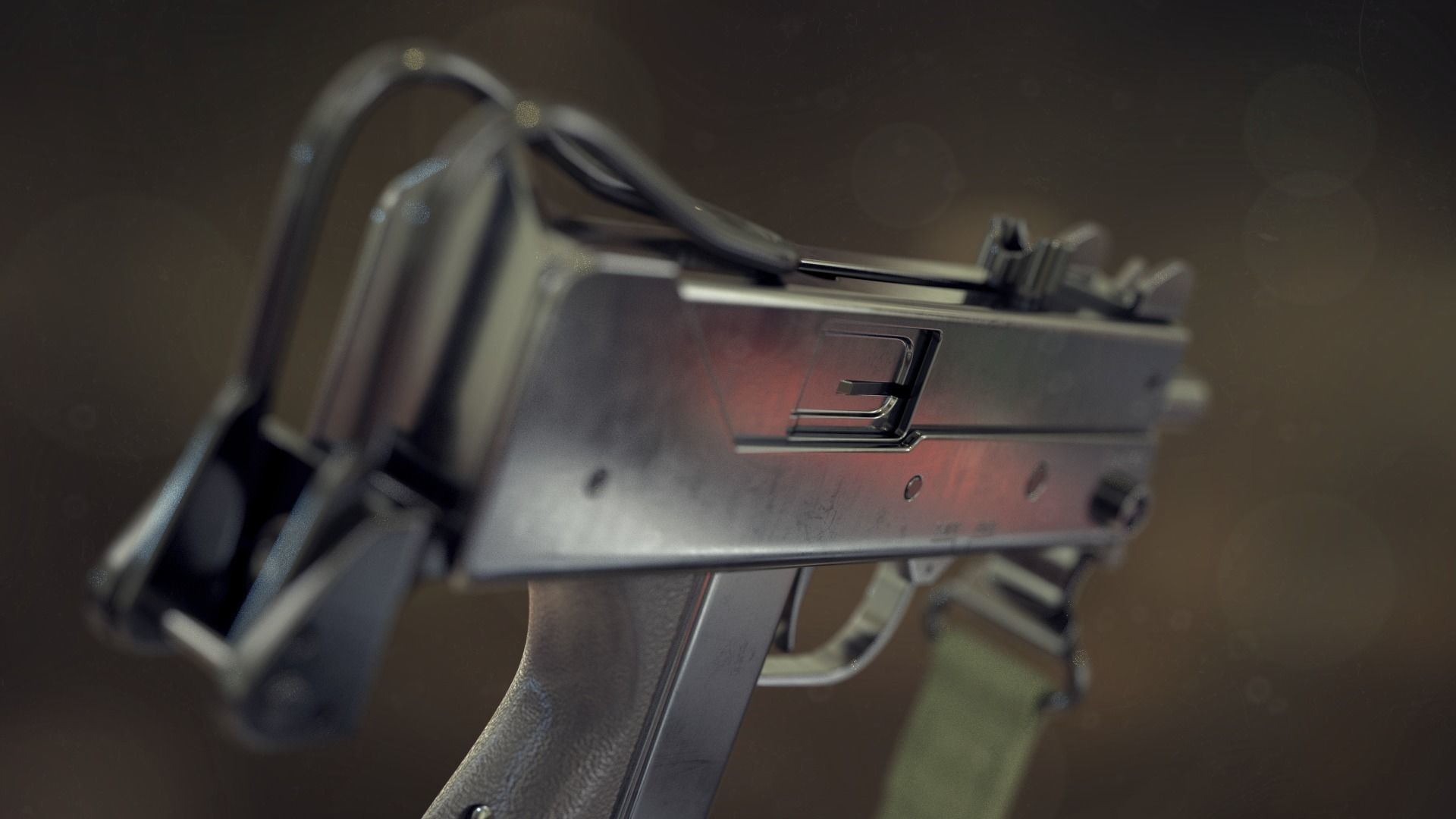 Mac-11 submachine gun 3D model_1