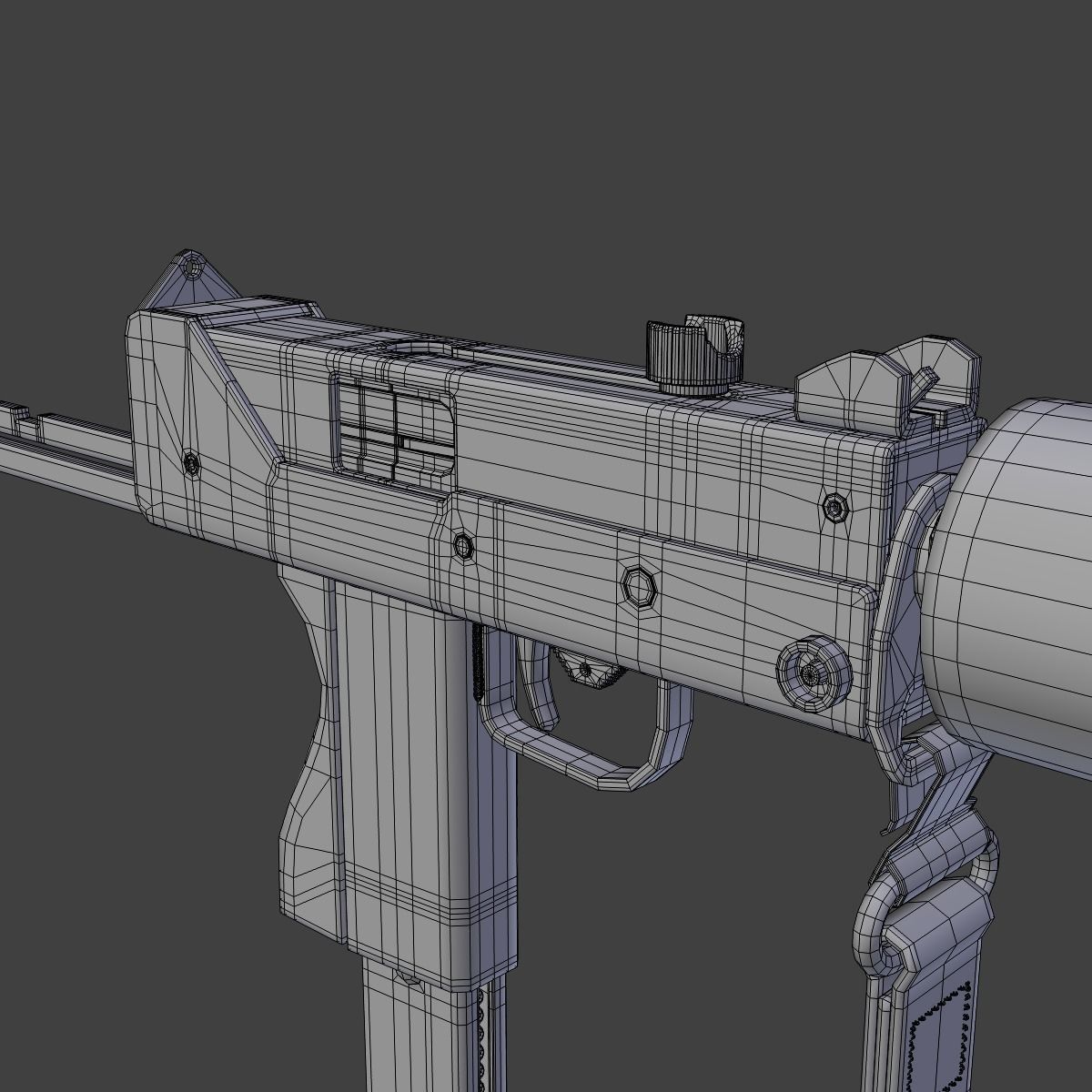 Mac-11 submachine gun 3D model_10