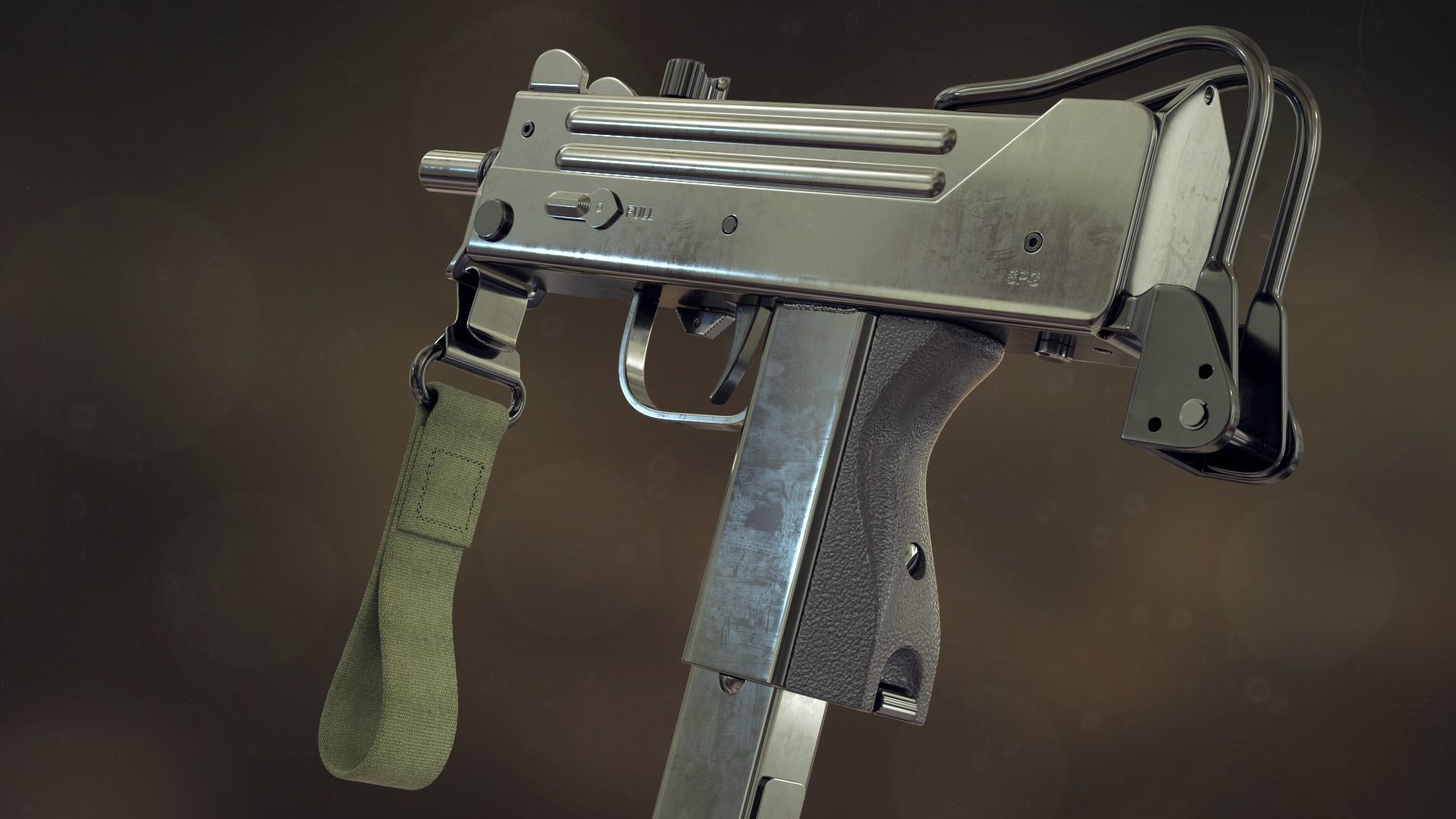 Mac-11 submachine gun 3D model_3