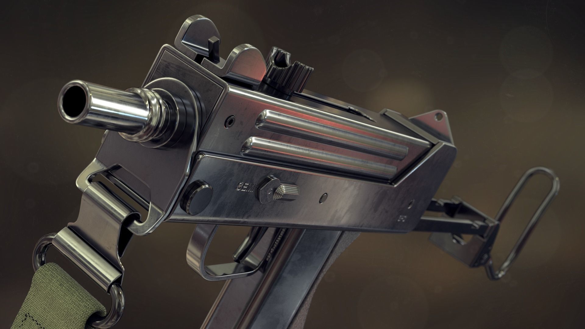 Mac-11 submachine gun 3D model_2