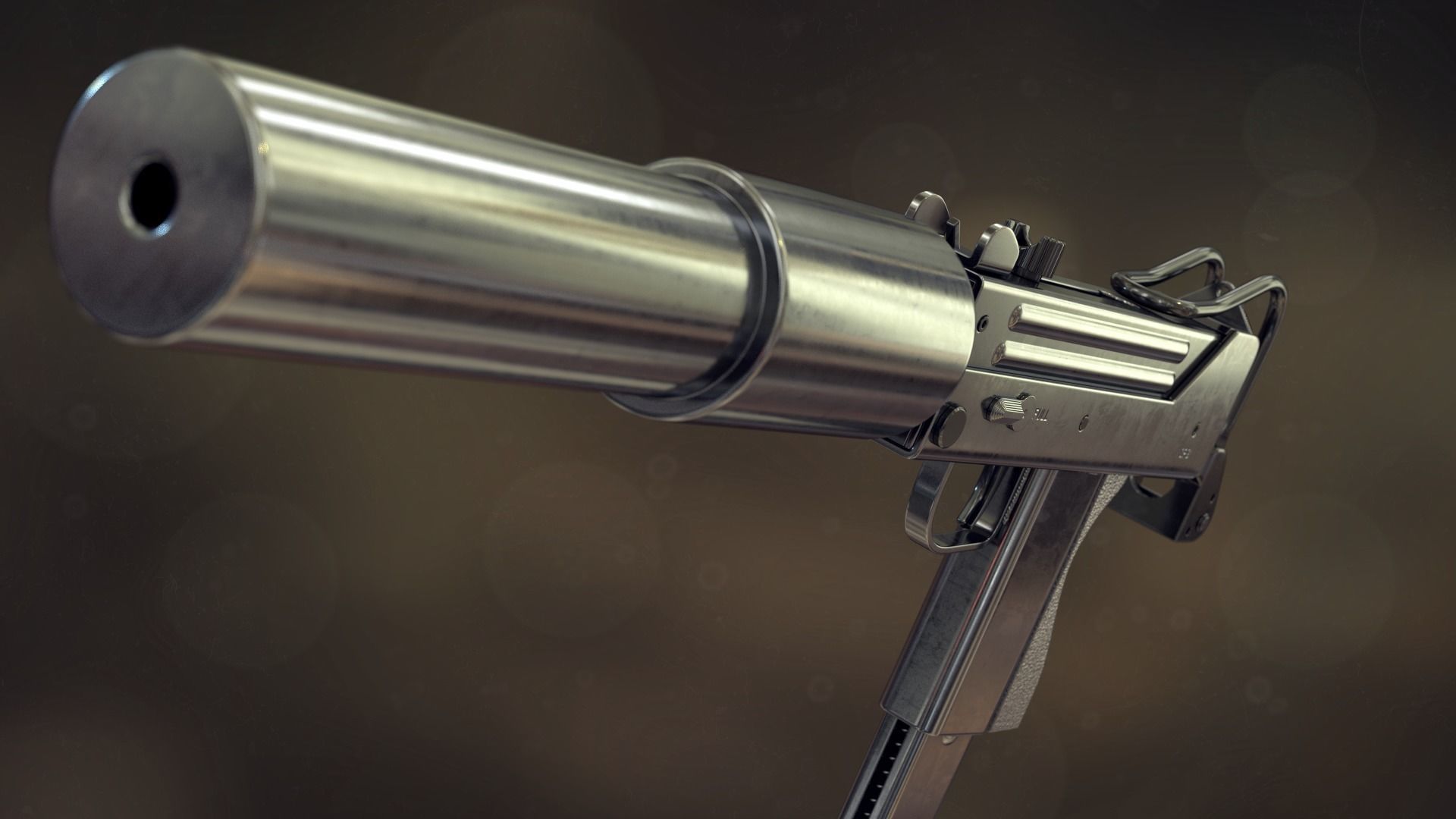 Mac-11 submachine gun 3D model_7