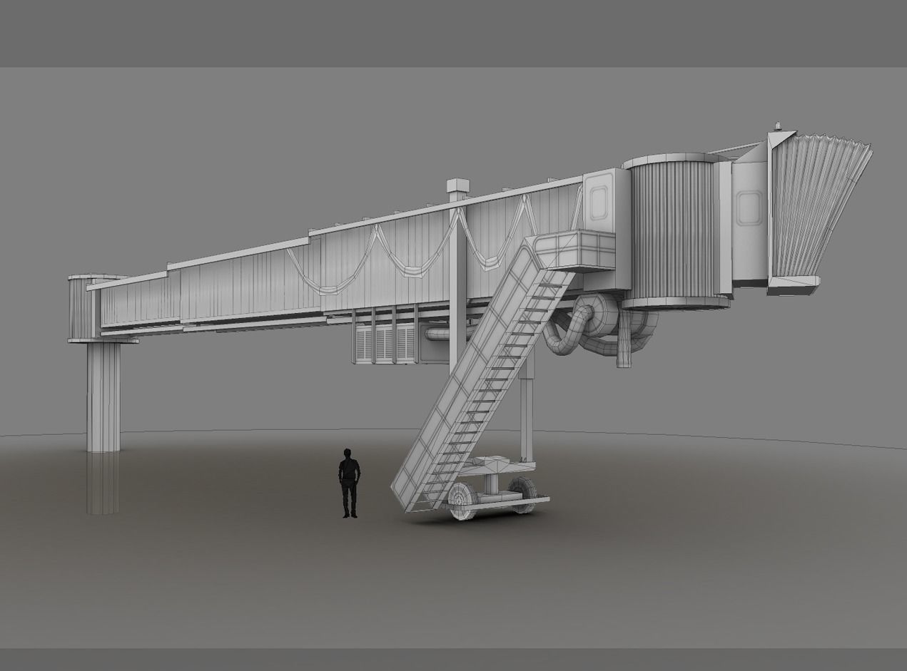 Airbridge LFPG Low-poly 3D model_9