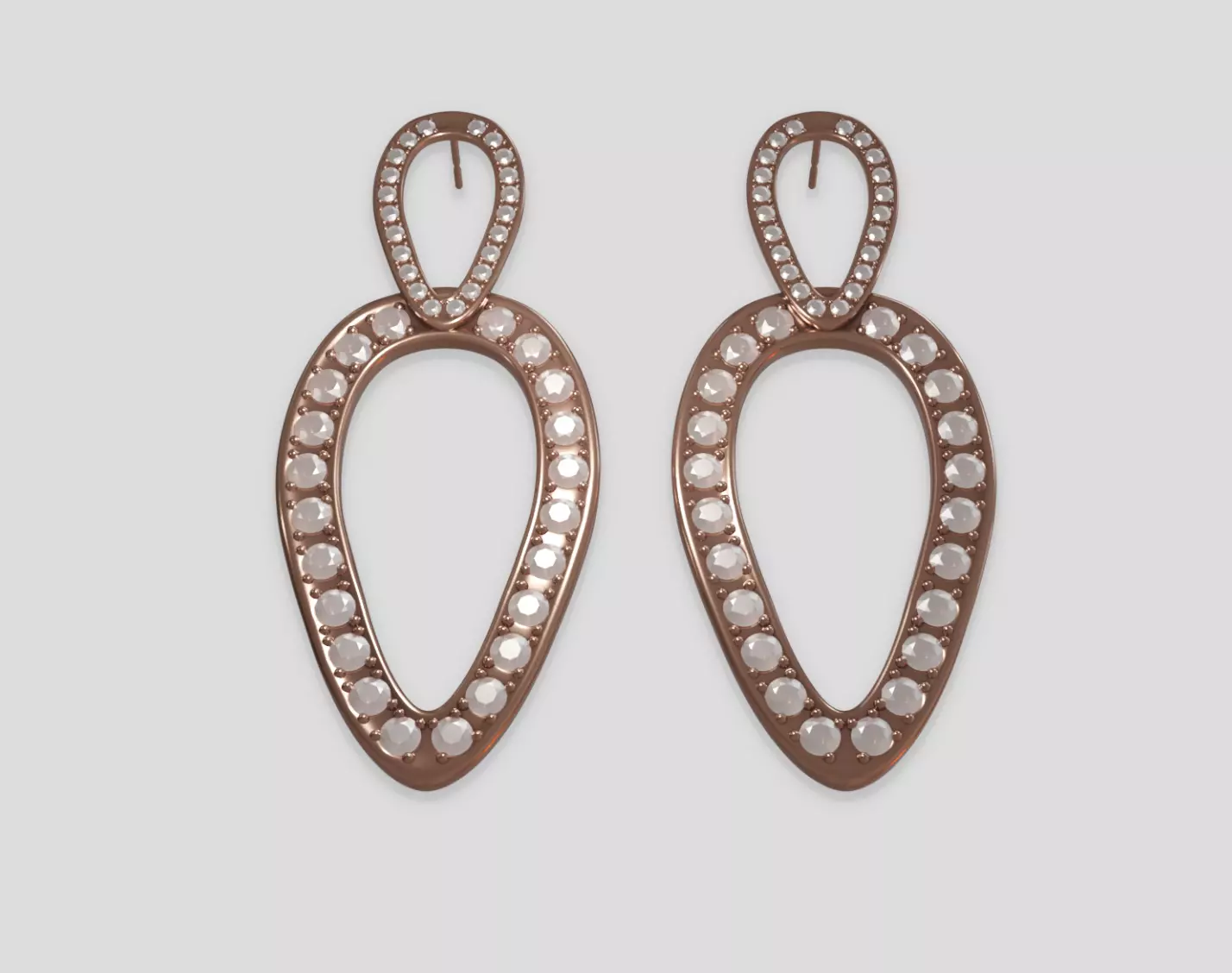 Teardrop Earrings 3D print model