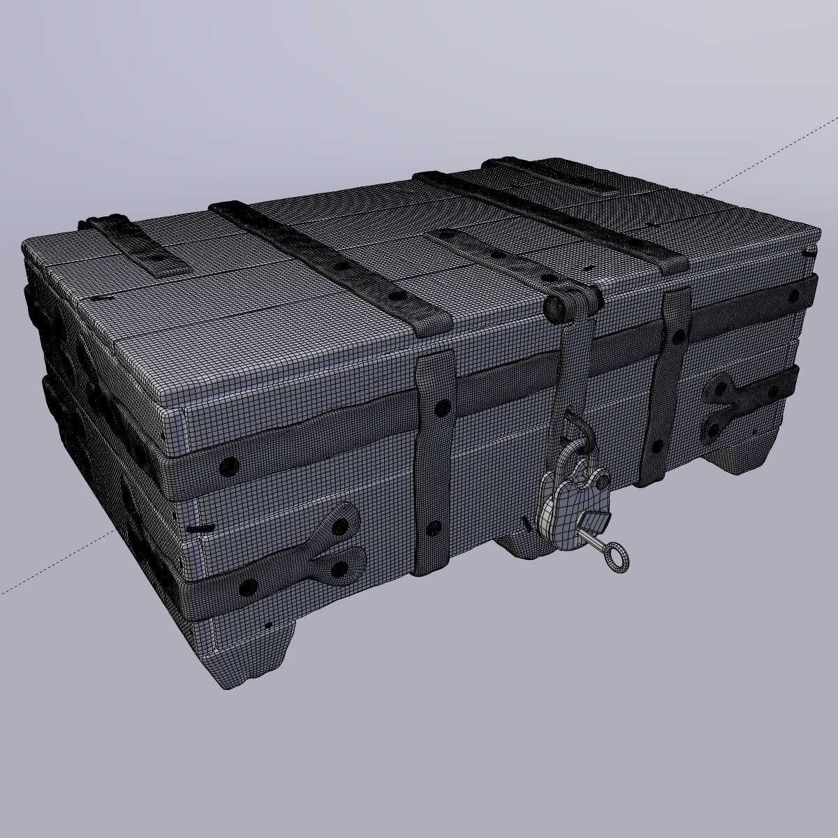 Medieval Chest 3D model_7