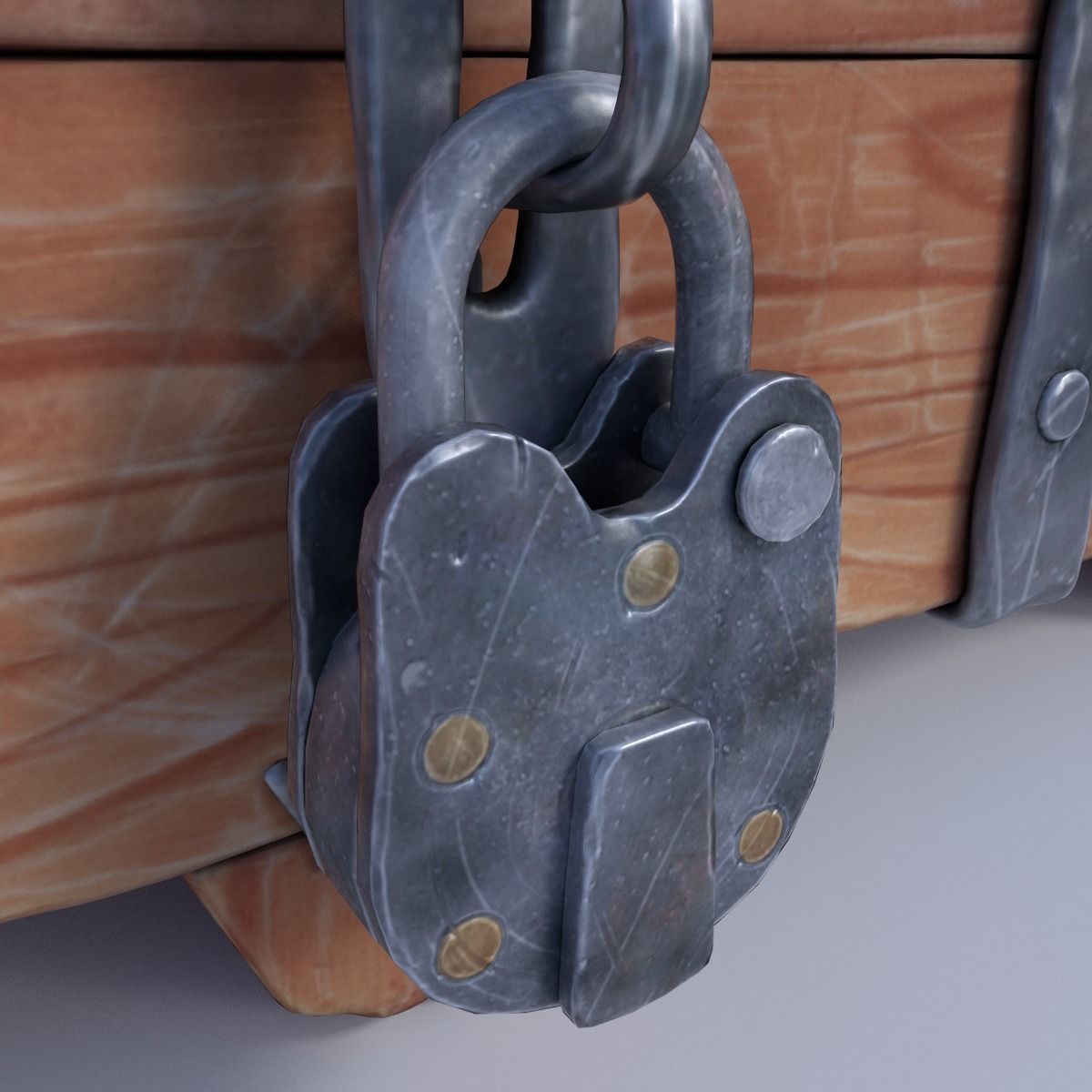 Medieval Chest 3D model_2