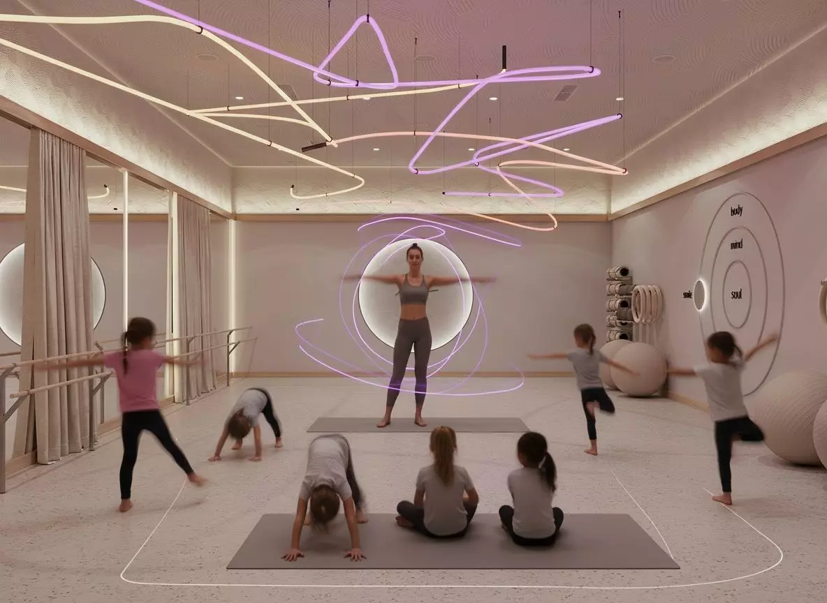 Zen Yoga and Ballet Studio Interior 3D model