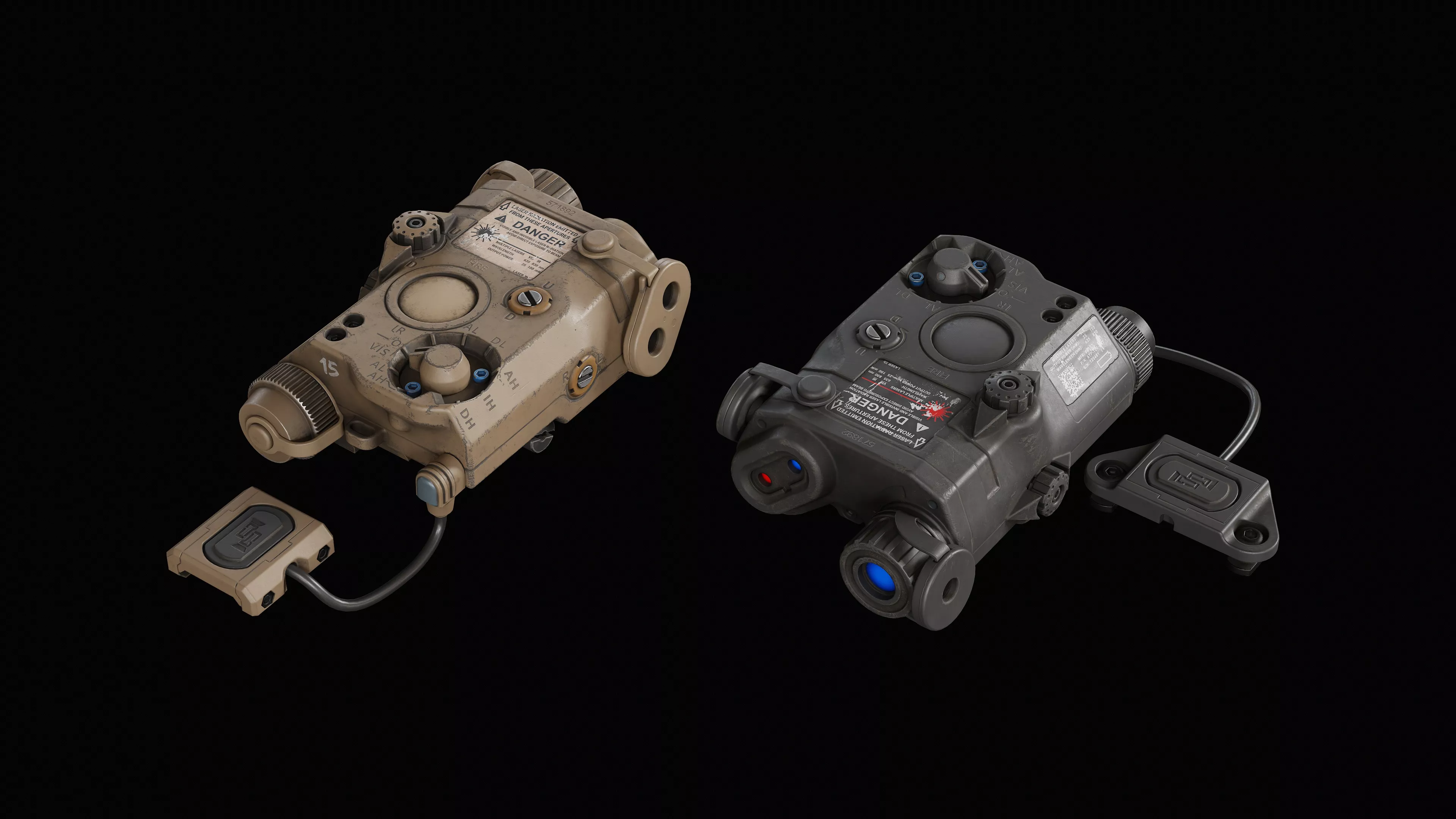 LA-5 PEQ15 Laser Low-poly 3D model